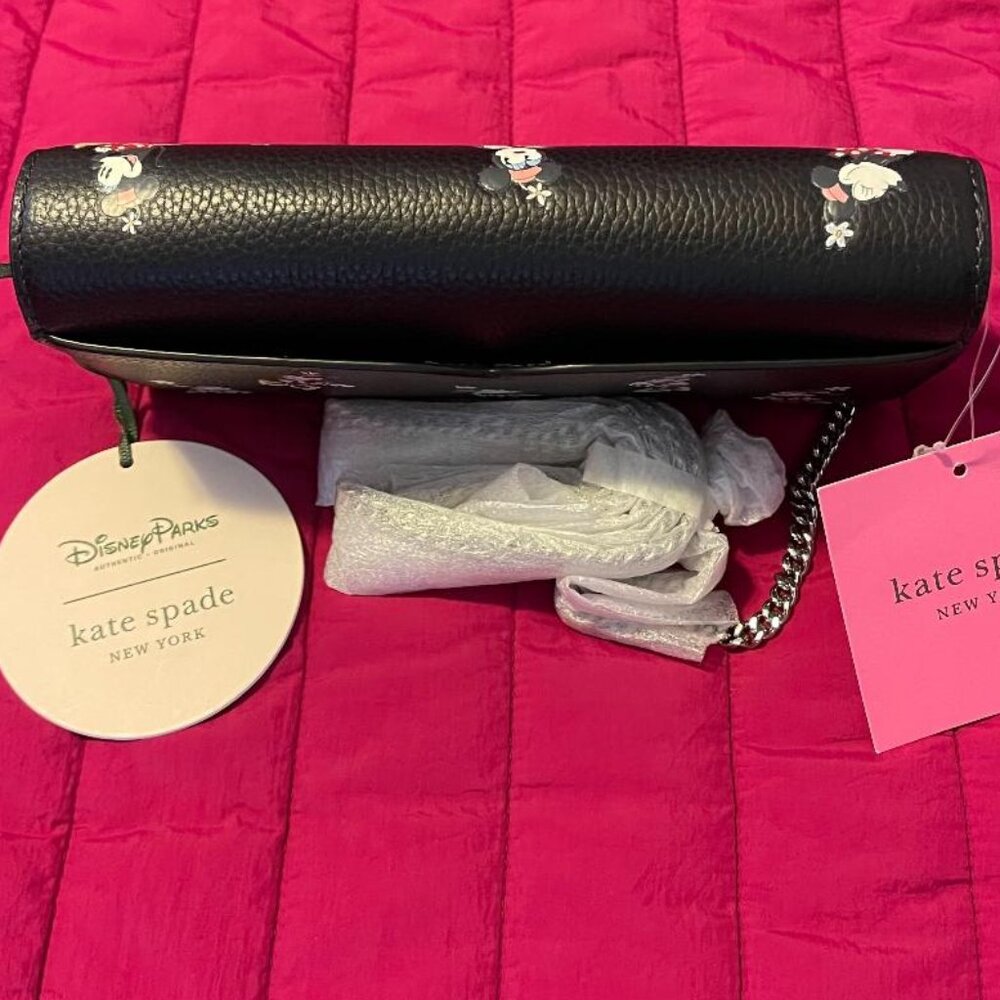 NWT $228 DISNEY PARKS & KATE SPADE WITH MINNIE MOUSE CROSSBODY / WALLET / WOC - Picture 7 of 17